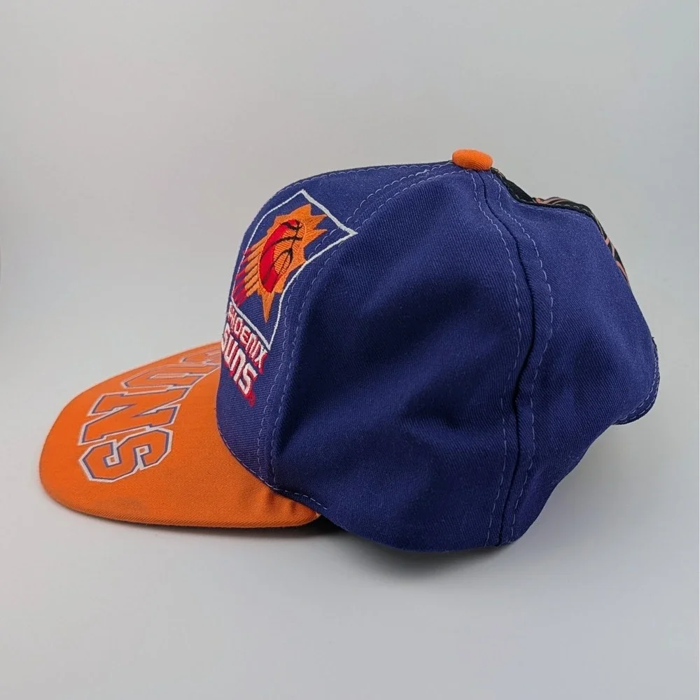 Vintage Phoenix Suns‎ 90s Drew Pearson Snapback Hat Youth NBA Split Panel